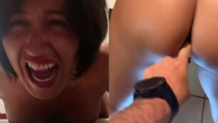 MAELLE LOVES ANAL :SLUTTY BITCH! ROUGH FUCK DOGGYSYLE ANAL AND OPENING TORMENT for her TIGHT ASSHOLE with NO MERCY